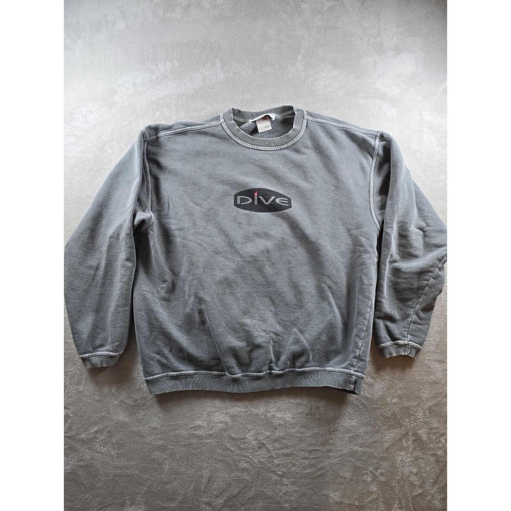 Divegear USA Crewneck Sweatshirt Mens L Gray Fleeceeβ Pullover *Read